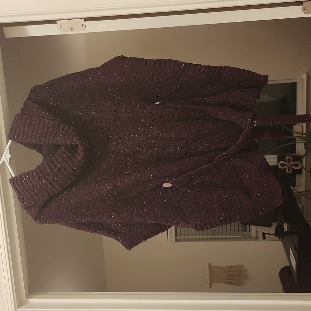 WHBC poncho style sweater w/belt
